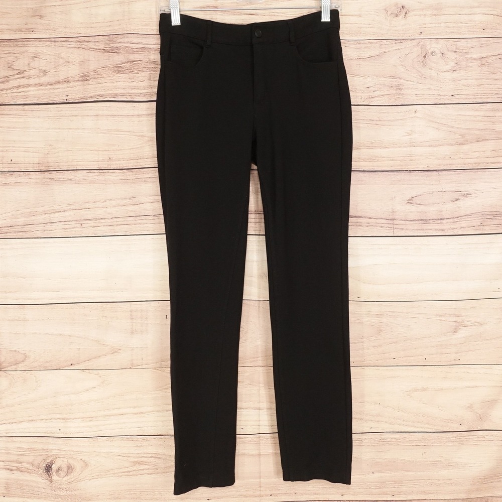 Athleta Pants Womens 4 Black Ponte Skinny Dress Slim Stretch 28x27 Work Pants